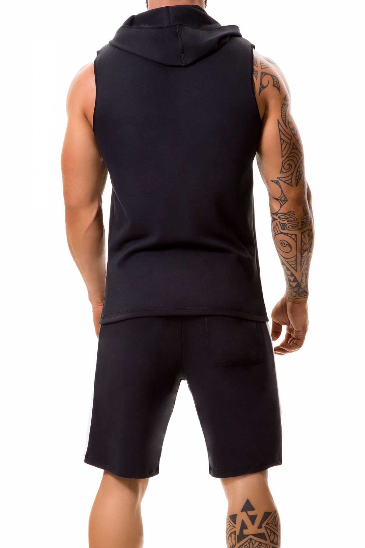 Jor Black Sleeveless Warrior Hoodie