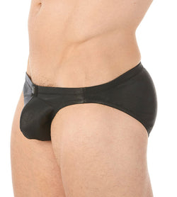 Gregg Homme Black Lambskin Leather Brief thumbnail 2