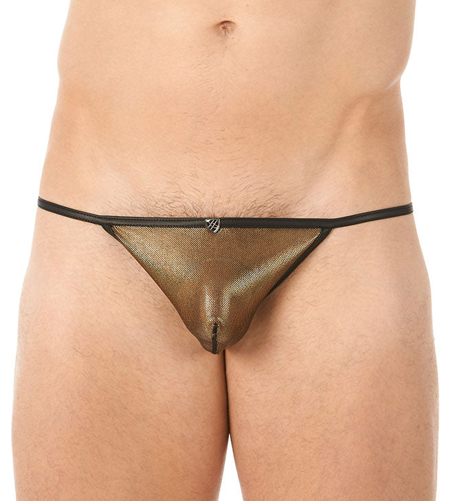 Gregg Homme Gold Mercury Metallic Mesh Pouch