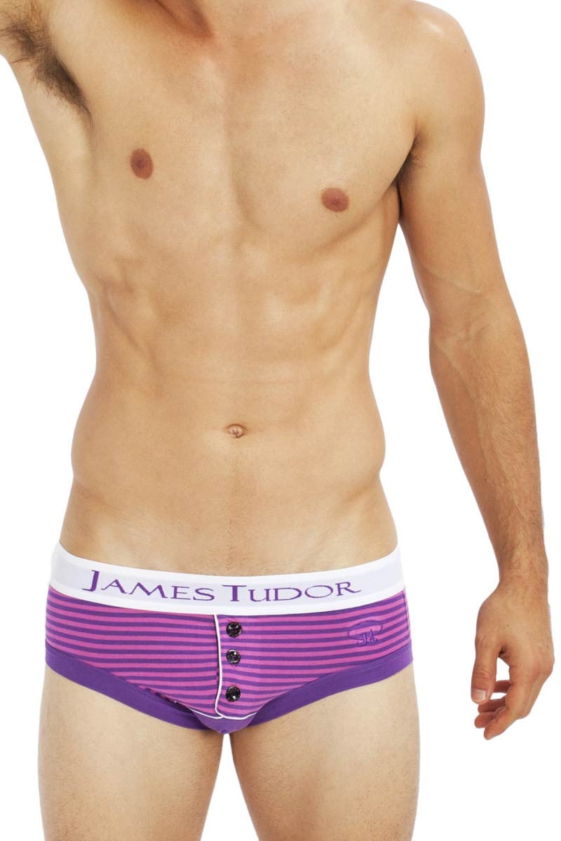 James Tudor Pink & Purple Stripe Regal Brief