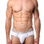 Cocksox White/Silver-Shimmer Contour-Pouch Sports Brief