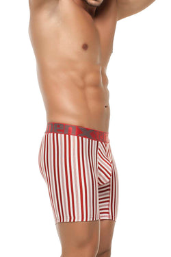 Xtremen Red Classic Stripes Microfiber Boxer Brief thumbnail 2