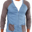 Zutoq Blue & Grey Zip Cardigan