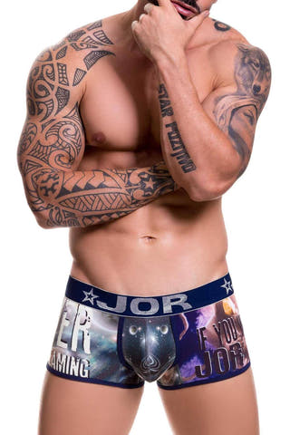Jor Spaceman-Printed Boxer-Trunk