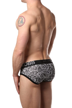 Alexander Cobb Black & White Maori Tattoo Slip Brief thumbnail 2