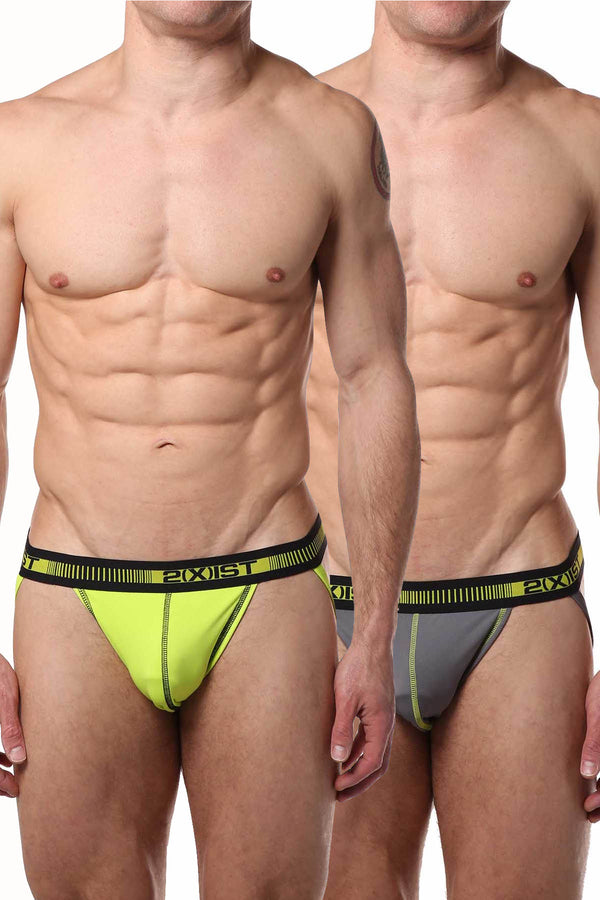 2(X)IST Lead & Lime Performance Jock 2-Pack