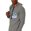 00 Nothing Black Stripe Blue Panther Hooded Shirt
