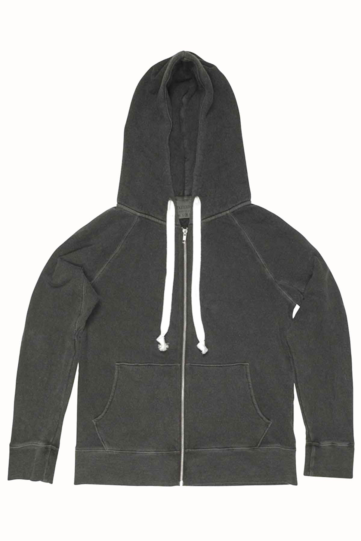 Rxmance Unisex Vintage Black Hooded Zip Sweatshirt