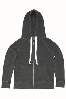 Rxmance Unisex Vintage Black Hooded Zip Sweatshirt thumbnail 1