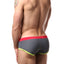 Gigo Grey & Red Active Swim Brief