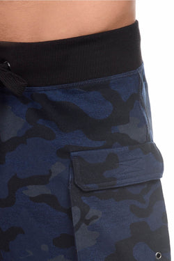 2(X)IST Blue-Camo French Terry Cropped Cargo Pant thumbnail 3