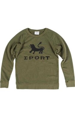 Rxmance Unisex Army Green Lion Sport Sweatshirt thumbnail 2