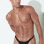 Andres Velasco Black Sheer Squiggly Thong