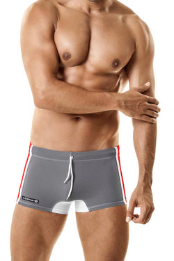 WildmanT Grey & Red Mazu Swim Square Trunk thumbnail 1