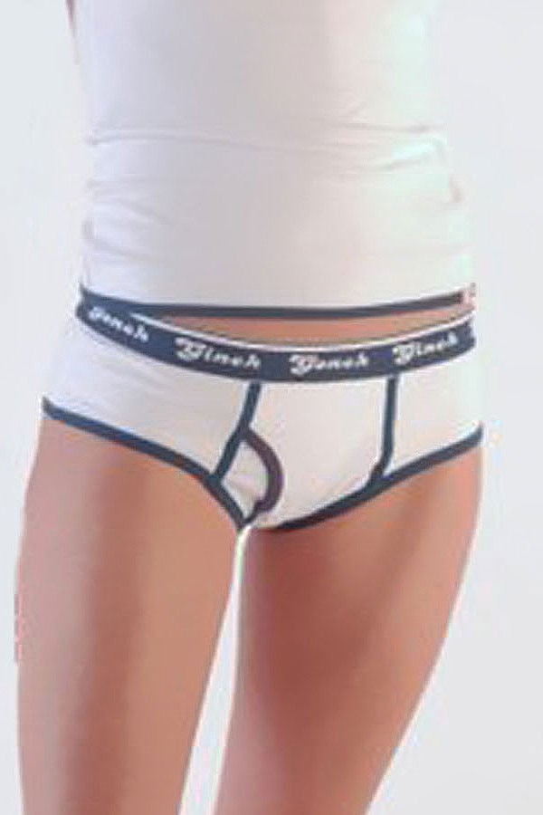 Ginch Gonch Low-Rise Navy and White Brief