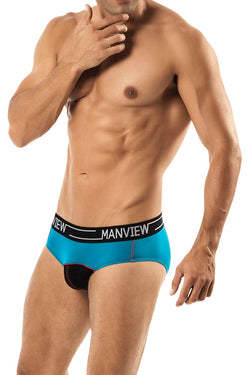 Manview Blue Stretch Cotton Poko Brief thumbnail 2