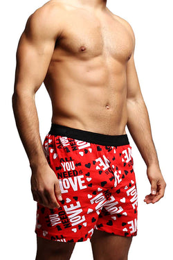 Fun Boxers Red All You Need Is Love Boxer Short thumbnail 2