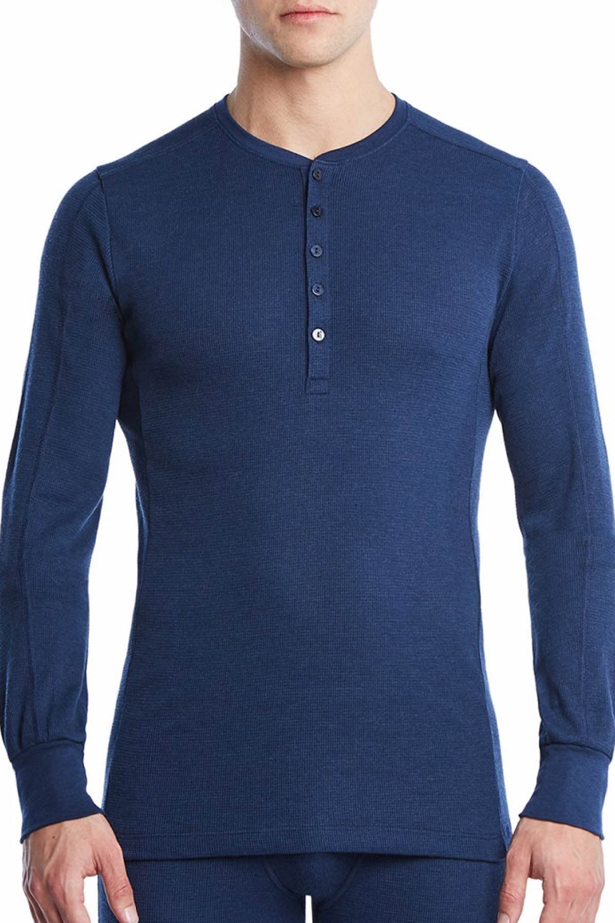 2(X)IST Varsity Navy Sport Tech Long-Sleeve Henley