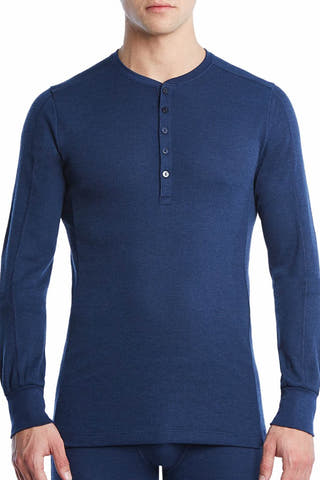 2(X)IST Varsity Navy Sport Tech Long-Sleeve Henley