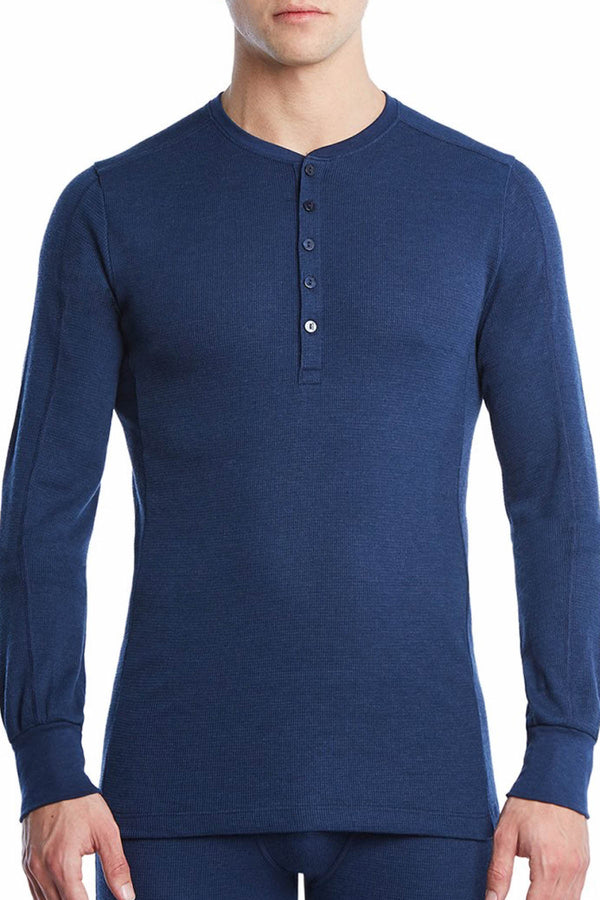 2(X)IST Varsity Navy Sport Tech Long-Sleeve Henley