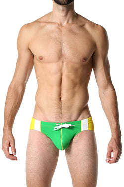 CheapUndies Green Varsity Swim Brief thumbnail 1