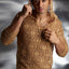 P.O.V. Beige Circular Mesh Hoodie
