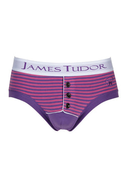 James Tudor Pink & Purple Stripe Regal Brief thumbnail 2