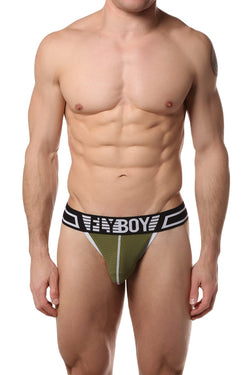 FlyBoy Army Green Thong thumbnail 1