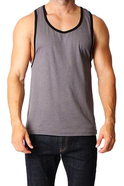 Timoteo Charcoal Grey & Black Freedom Tank thumbnail 2
