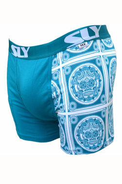 Sly Blue Sugar Skull Boxer Brief thumbnail 3