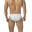 PPÜ White/Light-Blue Heart-Pattern Bikini Brief