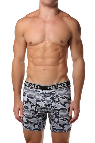 Head Grey Camoflauge Boxer Brief