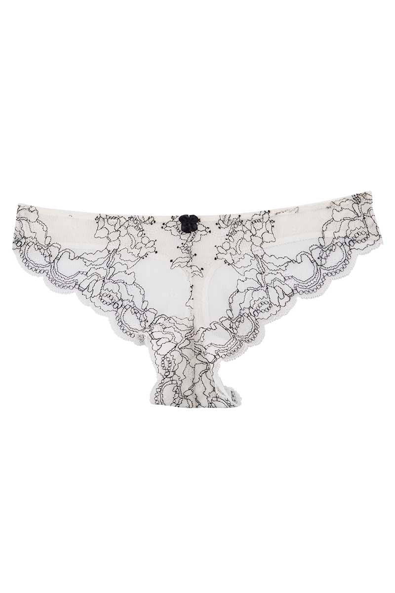 Catherine Malandrino White Corded Lace Thong