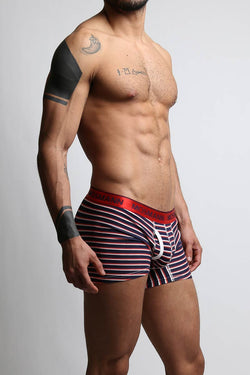 Mosmann Dark Red White & Navy Long Boxer thumbnail 2