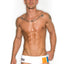 CheapUndies Orange Color Block Swim Brief