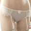 Claudette Cameo Blue En Dentelle Garter Thong