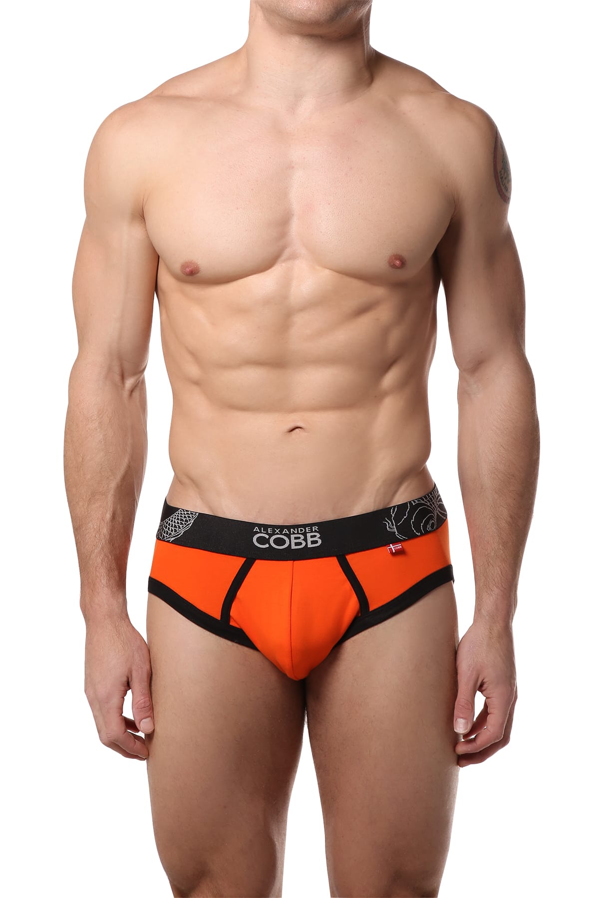 Alexander Cobb Orange & Black Slip Brief