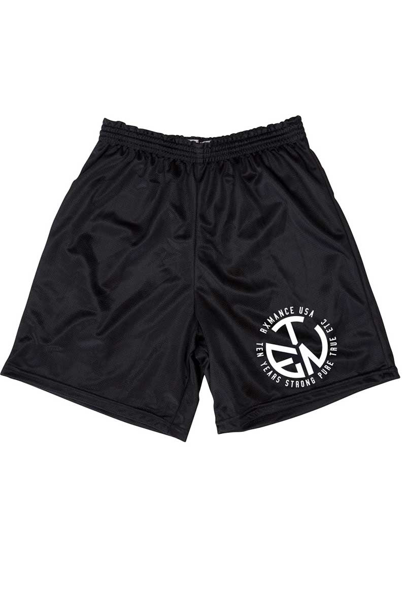 Rxmance Unisex Black Circle Ten Mesh Short