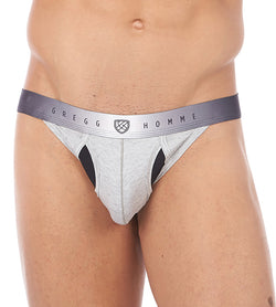 Gregg Homme Light Grey Heat Mesh Thong thumbnail 1