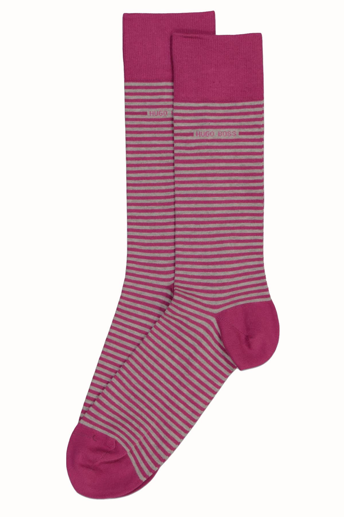 Hugo Boss Purple & Grey Stripe Sock