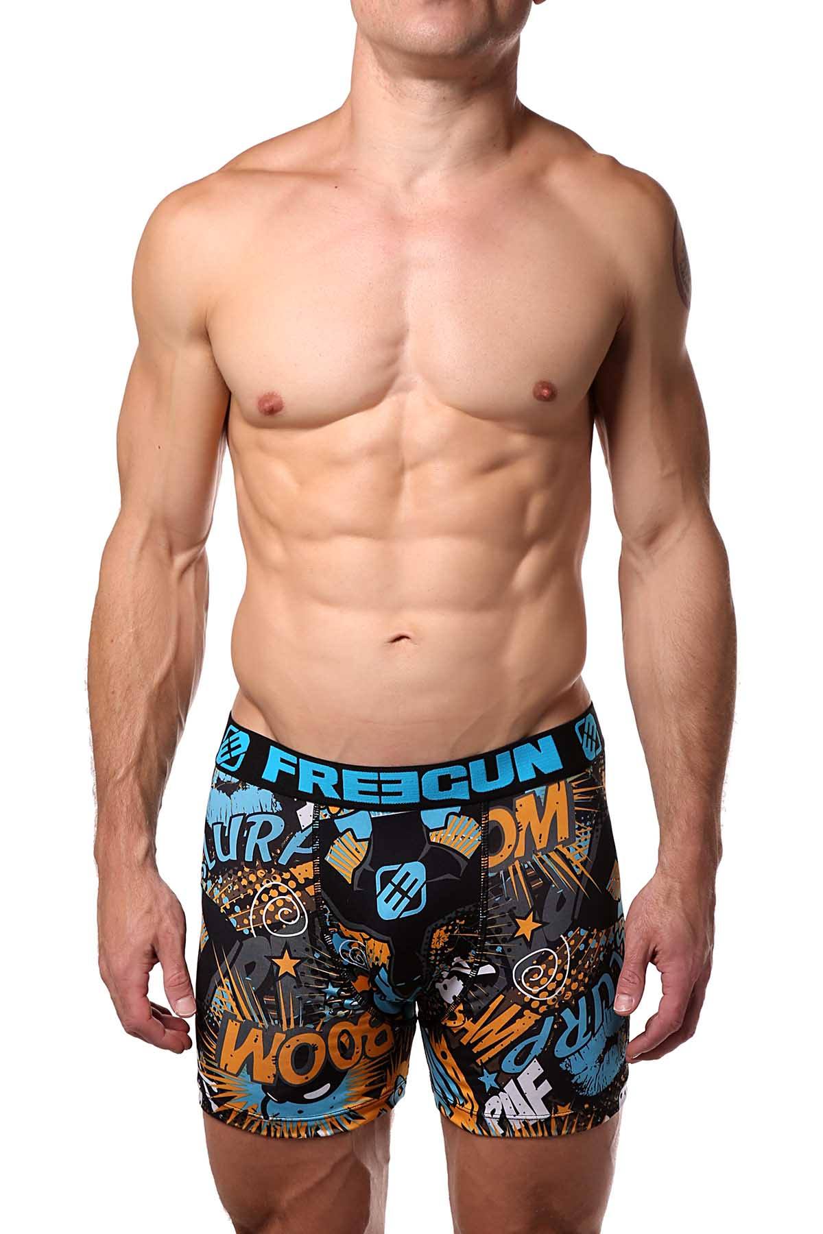 Freegun Black, Blue & Orange Slurp Boxer Brief