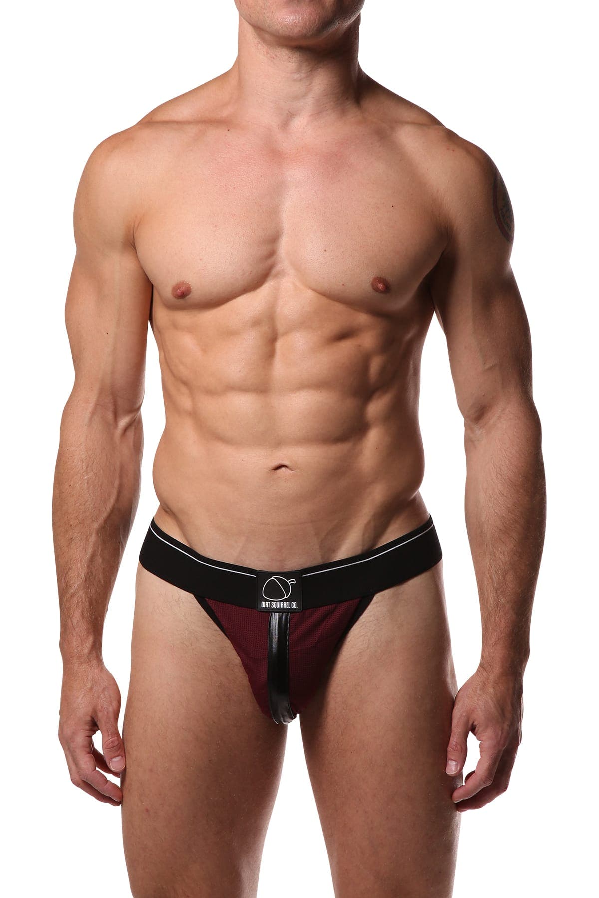 Dirt Squirrel OxBlood Striped Jockstrap