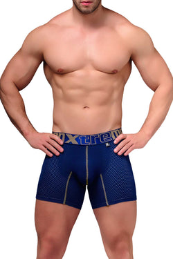 Xtremen Navy Microfiber Mesh Boxer Brief thumbnail 1