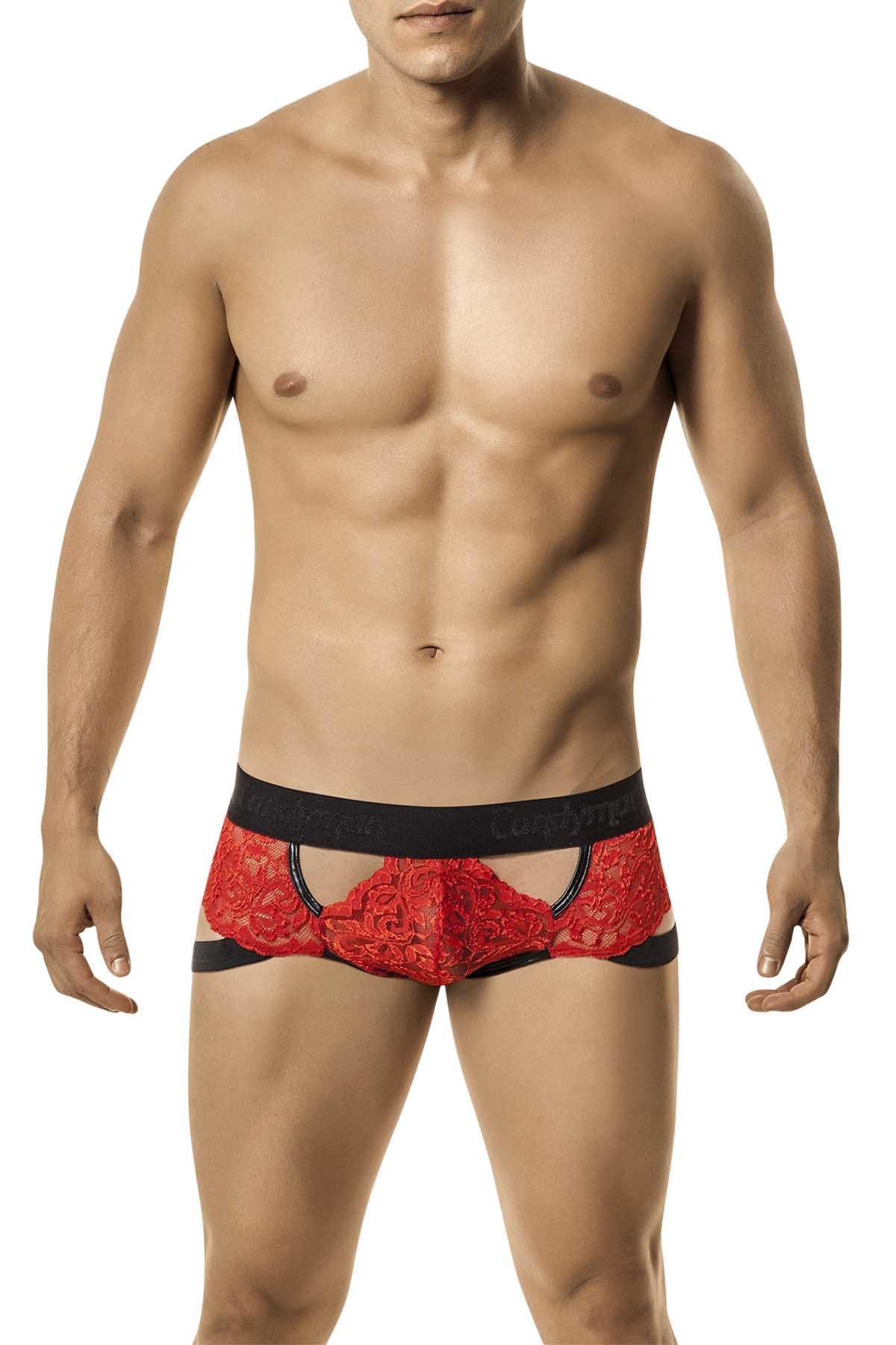 Candyman Red Lace Jock Thong