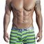 XTREMEN Green/Black/Grey Stripe Microfiber Classic Boxer Brief
