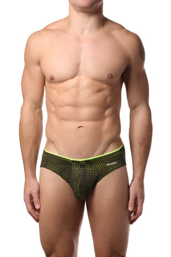 2(X)IST Black & Neon Yellow Sliq Brief thumbnail 1
