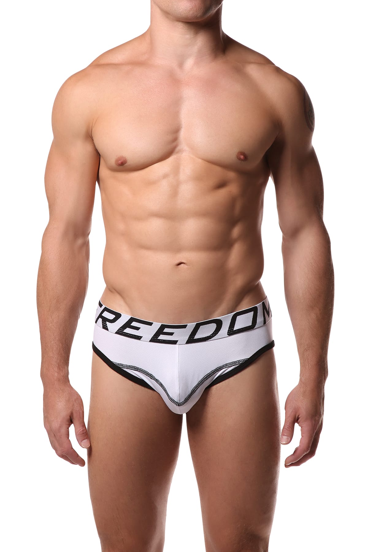 Freedom Reigns White & Black Contrast Brief