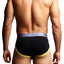 Edge Black & Yellow Fitted Brief