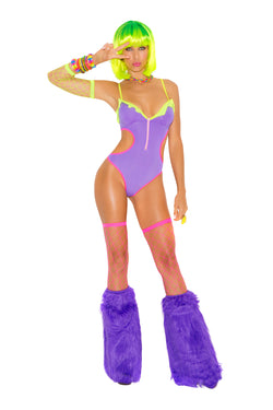 Elegant Moments Purple Lycra Teddy thumbnail 1