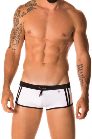 Jor White Sport Swimwear Boxer